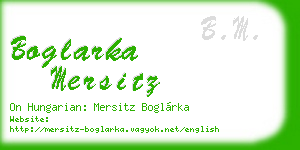 boglarka mersitz business card