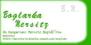 boglarka mersitz business card